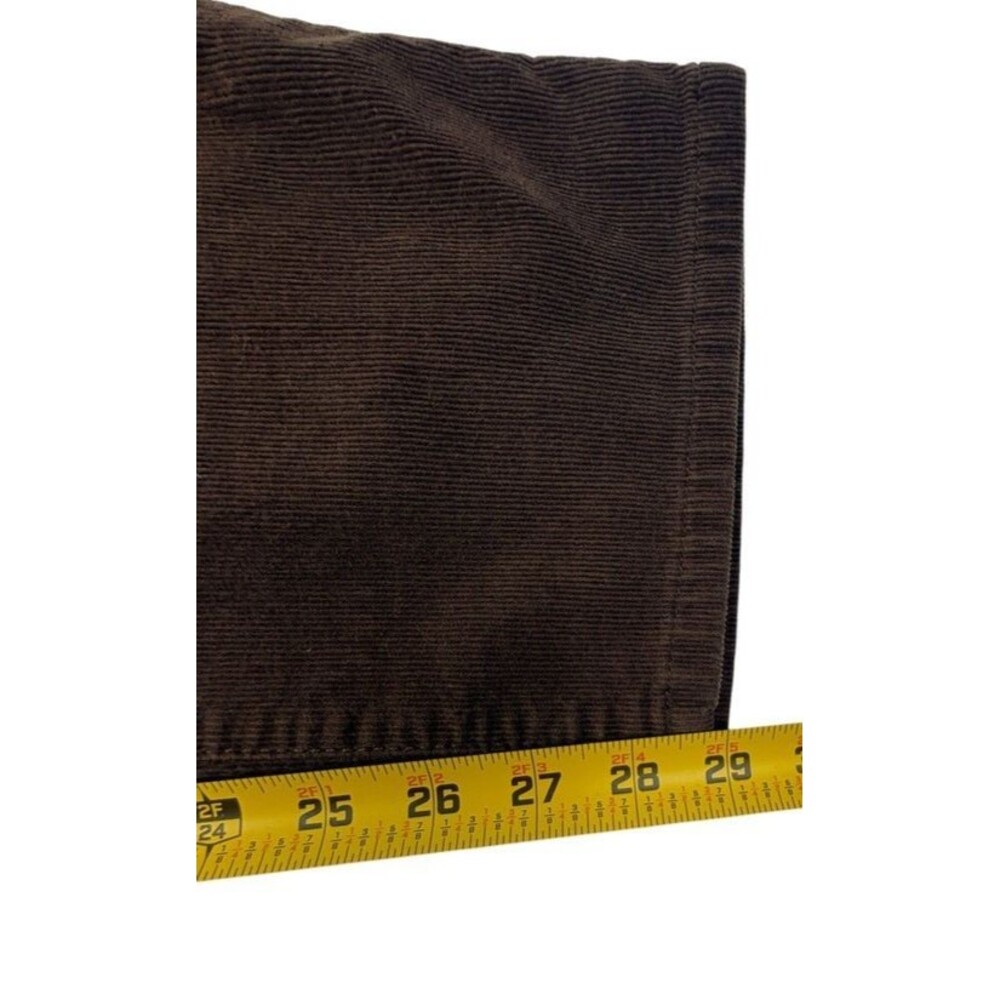 Talbots Petites Heritage Brown Corduroy Straight Leg Pants 12P Fall Preppy - Picture 15 of 16